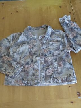 Tempo Paris Floral Reversible Jacket Size Large